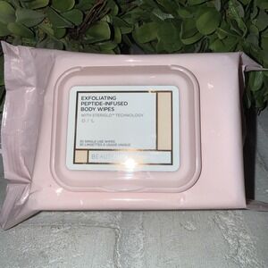 BeautyBio Exfoliating Body Wipes Peptide Infused Luxury Skincare No Rinse‎